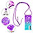 Silikon Hülle Handyhülle Gummi Schutzhülle Flexible Tasche Bling-Bling mit Schlüsselband Lanyard S01 für Samsung Galaxy F34 5G