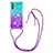Silikon Hülle Handyhülle Gummi Schutzhülle Flexible Tasche Bling-Bling mit Schlüsselband Lanyard S01 für Samsung Galaxy M32 5G