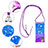 Silikon Hülle Handyhülle Gummi Schutzhülle Flexible Tasche Bling-Bling mit Schlüsselband Lanyard S01 für Samsung Galaxy Note 20 5G