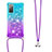 Silikon Hülle Handyhülle Gummi Schutzhülle Flexible Tasche Bling-Bling mit Schlüsselband Lanyard S01 für Samsung Galaxy S20 FE (2022) 5G