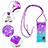 Silikon Hülle Handyhülle Gummi Schutzhülle Flexible Tasche Bling-Bling mit Schlüsselband Lanyard S01 für Samsung Galaxy S20 FE 4G