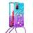 Silikon Hülle Handyhülle Gummi Schutzhülle Flexible Tasche Bling-Bling mit Schlüsselband Lanyard S01 für Samsung Galaxy S20 FE 4G Hellblau