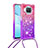 Silikon Hülle Handyhülle Gummi Schutzhülle Flexible Tasche Bling-Bling mit Schlüsselband Lanyard S01 für Xiaomi Mi 10T Lite 5G