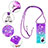 Silikon Hülle Handyhülle Gummi Schutzhülle Flexible Tasche Bling-Bling mit Schlüsselband Lanyard S01 für Xiaomi Mi 12 Lite NE 5G