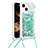 Silikon Hülle Handyhülle Gummi Schutzhülle Flexible Tasche Bling-Bling mit Schlüsselband Lanyard S02 für Apple iPhone 13