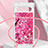 Silikon Hülle Handyhülle Gummi Schutzhülle Flexible Tasche Bling-Bling mit Schlüsselband Lanyard S02 für Google Pixel 7a 5G Pink