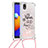 Silikon Hülle Handyhülle Gummi Schutzhülle Flexible Tasche Bling-Bling mit Schlüsselband Lanyard S02 für Samsung Galaxy A01 Core Plusfarbig
