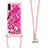 Silikon Hülle Handyhülle Gummi Schutzhülle Flexible Tasche Bling-Bling mit Schlüsselband Lanyard S02 für Samsung Galaxy A01 SM-A015