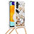 Silikon Hülle Handyhülle Gummi Schutzhülle Flexible Tasche Bling-Bling mit Schlüsselband Lanyard S02 für Samsung Galaxy A04s