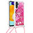 Silikon Hülle Handyhülle Gummi Schutzhülle Flexible Tasche Bling-Bling mit Schlüsselband Lanyard S02 für Samsung Galaxy A04s