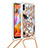 Silikon Hülle Handyhülle Gummi Schutzhülle Flexible Tasche Bling-Bling mit Schlüsselband Lanyard S02 für Samsung Galaxy A11