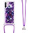 Silikon Hülle Handyhülle Gummi Schutzhülle Flexible Tasche Bling-Bling mit Schlüsselband Lanyard S02 für Samsung Galaxy A21 European