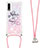 Silikon Hülle Handyhülle Gummi Schutzhülle Flexible Tasche Bling-Bling mit Schlüsselband Lanyard S02 für Samsung Galaxy A50