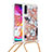 Silikon Hülle Handyhülle Gummi Schutzhülle Flexible Tasche Bling-Bling mit Schlüsselband Lanyard S02 für Samsung Galaxy A70