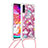 Silikon Hülle Handyhülle Gummi Schutzhülle Flexible Tasche Bling-Bling mit Schlüsselband Lanyard S02 für Samsung Galaxy A70S