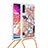 Silikon Hülle Handyhülle Gummi Schutzhülle Flexible Tasche Bling-Bling mit Schlüsselband Lanyard S02 für Samsung Galaxy A70S Gold