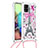 Silikon Hülle Handyhülle Gummi Schutzhülle Flexible Tasche Bling-Bling mit Schlüsselband Lanyard S02 für Samsung Galaxy A71 4G A715