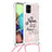 Silikon Hülle Handyhülle Gummi Schutzhülle Flexible Tasche Bling-Bling mit Schlüsselband Lanyard S02 für Samsung Galaxy A71 4G A715 Plusfarbig