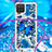 Silikon Hülle Handyhülle Gummi Schutzhülle Flexible Tasche Bling-Bling mit Schlüsselband Lanyard S02 für Samsung Galaxy F12