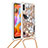 Silikon Hülle Handyhülle Gummi Schutzhülle Flexible Tasche Bling-Bling mit Schlüsselband Lanyard S02 für Samsung Galaxy M11