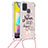 Silikon Hülle Handyhülle Gummi Schutzhülle Flexible Tasche Bling-Bling mit Schlüsselband Lanyard S02 für Samsung Galaxy M31
