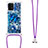 Silikon Hülle Handyhülle Gummi Schutzhülle Flexible Tasche Bling-Bling mit Schlüsselband Lanyard S02 für Samsung Galaxy M80S