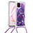 Silikon Hülle Handyhülle Gummi Schutzhülle Flexible Tasche Bling-Bling mit Schlüsselband Lanyard S02 für Samsung Galaxy Note 10 Lite