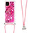 Silikon Hülle Handyhülle Gummi Schutzhülle Flexible Tasche Bling-Bling mit Schlüsselband Lanyard S02 für Samsung Galaxy Note 10 Lite