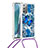 Silikon Hülle Handyhülle Gummi Schutzhülle Flexible Tasche Bling-Bling mit Schlüsselband Lanyard S02 für Samsung Galaxy Note 20 5G