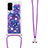 Silikon Hülle Handyhülle Gummi Schutzhülle Flexible Tasche Bling-Bling mit Schlüsselband Lanyard S02 für Samsung Galaxy S20