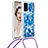 Silikon Hülle Handyhülle Gummi Schutzhülle Flexible Tasche Bling-Bling mit Schlüsselband Lanyard S02 für Samsung Galaxy S20