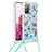 Silikon Hülle Handyhülle Gummi Schutzhülle Flexible Tasche Bling-Bling mit Schlüsselband Lanyard S02 für Samsung Galaxy S20 FE (2022) 5G