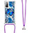 Silikon Hülle Handyhülle Gummi Schutzhülle Flexible Tasche Bling-Bling mit Schlüsselband Lanyard S02 für Samsung Galaxy S20 FE 4G