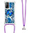 Silikon Hülle Handyhülle Gummi Schutzhülle Flexible Tasche Bling-Bling mit Schlüsselband Lanyard S02 für Xiaomi Mi 10T Pro 5G