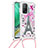 Silikon Hülle Handyhülle Gummi Schutzhülle Flexible Tasche Bling-Bling mit Schlüsselband Lanyard S02 für Xiaomi Mi 10T Pro 5G