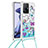 Silikon Hülle Handyhülle Gummi Schutzhülle Flexible Tasche Bling-Bling mit Schlüsselband Lanyard S02 für Xiaomi Mi 11T 5G
