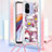 Silikon Hülle Handyhülle Gummi Schutzhülle Flexible Tasche Bling-Bling mit Schlüsselband Lanyard S02 für Xiaomi Redmi 12C 4G