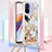 Silikon Hülle Handyhülle Gummi Schutzhülle Flexible Tasche Bling-Bling mit Schlüsselband Lanyard S02 für Xiaomi Redmi 12C 4G Gold