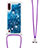 Silikon Hülle Handyhülle Gummi Schutzhülle Flexible Tasche Bling-Bling mit Schlüsselband Lanyard S03 für Samsung Galaxy A01 SM-A015