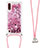 Silikon Hülle Handyhülle Gummi Schutzhülle Flexible Tasche Bling-Bling mit Schlüsselband Lanyard S03 für Samsung Galaxy A01 SM-A015