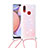 Silikon Hülle Handyhülle Gummi Schutzhülle Flexible Tasche Bling-Bling mit Schlüsselband Lanyard S03 für Samsung Galaxy A10s