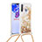 Silikon Hülle Handyhülle Gummi Schutzhülle Flexible Tasche Bling-Bling mit Schlüsselband Lanyard S03 für Samsung Galaxy A21 European