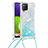 Silikon Hülle Handyhülle Gummi Schutzhülle Flexible Tasche Bling-Bling mit Schlüsselband Lanyard S03 für Samsung Galaxy A22 4G Hellblau