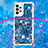 Silikon Hülle Handyhülle Gummi Schutzhülle Flexible Tasche Bling-Bling mit Schlüsselband Lanyard S03 für Samsung Galaxy A23 5G