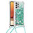 Silikon Hülle Handyhülle Gummi Schutzhülle Flexible Tasche Bling-Bling mit Schlüsselband Lanyard S03 für Samsung Galaxy A32 4G