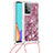 Silikon Hülle Handyhülle Gummi Schutzhülle Flexible Tasche Bling-Bling mit Schlüsselband Lanyard S03 für Samsung Galaxy A52s 5G