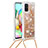 Silikon Hülle Handyhülle Gummi Schutzhülle Flexible Tasche Bling-Bling mit Schlüsselband Lanyard S03 für Samsung Galaxy A71 4G A715
