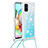 Silikon Hülle Handyhülle Gummi Schutzhülle Flexible Tasche Bling-Bling mit Schlüsselband Lanyard S03 für Samsung Galaxy A71 4G A715 Hellblau