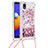 Silikon Hülle Handyhülle Gummi Schutzhülle Flexible Tasche Bling-Bling mit Schlüsselband Lanyard S03 für Samsung Galaxy M01 Core