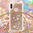 Silikon Hülle Handyhülle Gummi Schutzhülle Flexible Tasche Bling-Bling mit Schlüsselband Lanyard S03 für Samsung Galaxy M11